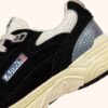 HYPERWAY SNEAKERS IN BLACK AND SILVER-TONE SUEDE AND MESH HYPERWAY SNEAKERS IN BLACK AND SILVER-TONE SUEDE AND MESH