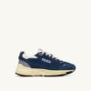 HYPERWAY SNEAKERS IN ENSIGN BLUE AND SILVER-TONE SUEDE AND MESH