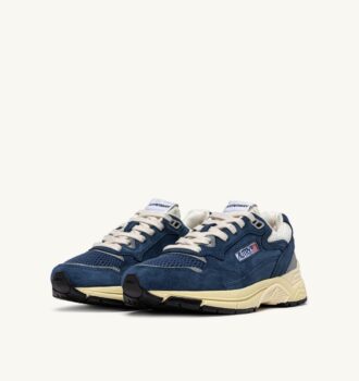 HYPERWAY SNEAKERS IN ENSIGN BLUE AND SILVER-TONE SUEDE AND MESH