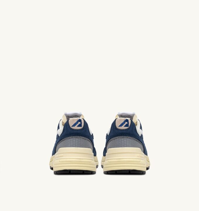 HYPERWAY SNEAKERS IN ENSIGN BLUE AND SILVER-TONE SUEDE AND MESH