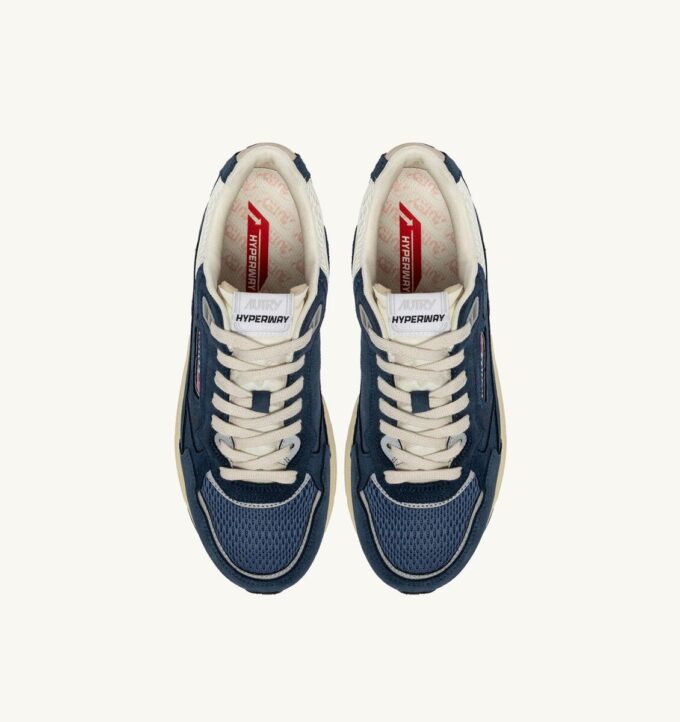 HYPERWAY SNEAKERS IN ENSIGN BLUE AND SILVER-TONE SUEDE AND MESH HYPERWAY SNEAKERS IN ENSIGN BLUE AND SILVER-TONE SUEDE AND MESH