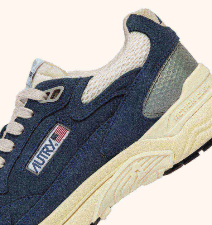 HYPERWAY SNEAKERS IN ENSIGN BLUE AND SILVER-TONE SUEDE AND MESH HYPERWAY SNEAKERS IN ENSIGN BLUE AND SILVER-TONE SUEDE AND MESH