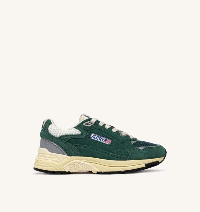 HYPERWAY SNEAKERS IN MALACHITE COLOR AND SILVER-TONE SUEDE AND MESH HYPERWAY SNEAKERS IN MALACHITE COLOR AND SILVER-TONE SUEDE AND MESH