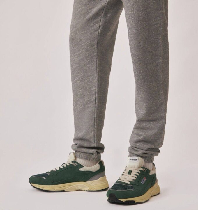 HYPERWAY SNEAKERS IN MALACHITE COLOR AND SILVER-TONE SUEDE AND MESH HYPERWAY SNEAKERS IN MALACHITE COLOR AND SILVER-TONE SUEDE AND MESH