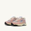 HYPERWAY SNEAKERS IN POWDER PINK AND SILVER-TONE SUEDE AND MESH