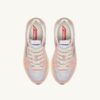 HYPERWAY SNEAKERS IN POWDER PINK AND SILVER-TONE SUEDE AND MESH