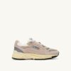 HYPERWAY SNEAKERS IN SAND BROWN AND SILVER-TONE SUEDE AND MESH HYPERWAY SNEAKERS IN SAND BROWN AND SILVER-TONE SUEDE AND MESH