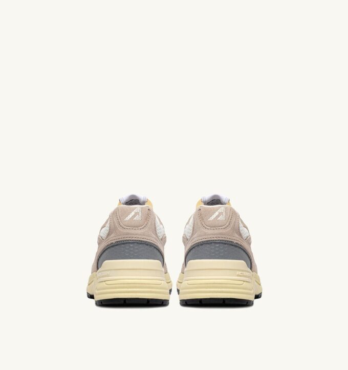 HYPERWAY SNEAKERS IN SAND BROWN AND SILVER-TONE SUEDE AND MESH HYPERWAY SNEAKERS IN SAND BROWN AND SILVER-TONE SUEDE AND MESH