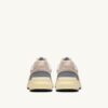 HYPERWAY SNEAKERS IN SAND BROWN AND SILVER-TONE SUEDE AND MESH