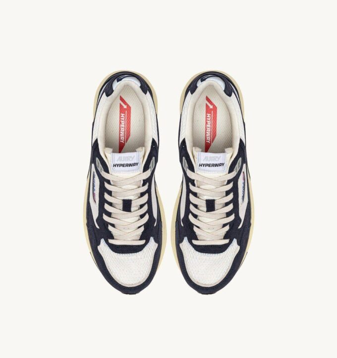 HYPERWAY SNEAKERS IN SPACE COLOR AND SILVER-TONE SUEDE AND MESH