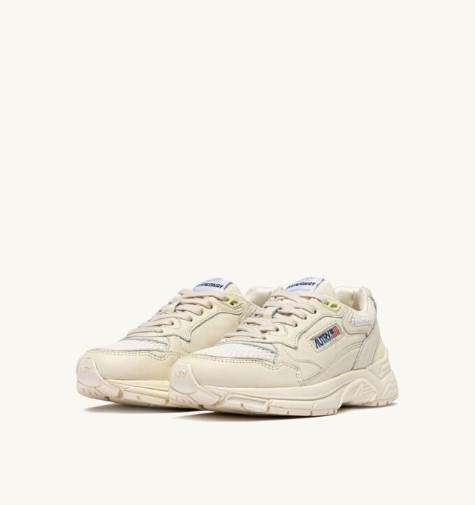 HYPERWAY SNEAKERS IN WHISPER WHITE LAMINATED LEATHER AND MESH HYPERWAY SNEAKERS IN WHISPER WHITE LAMINATED LEATHER AND MESH