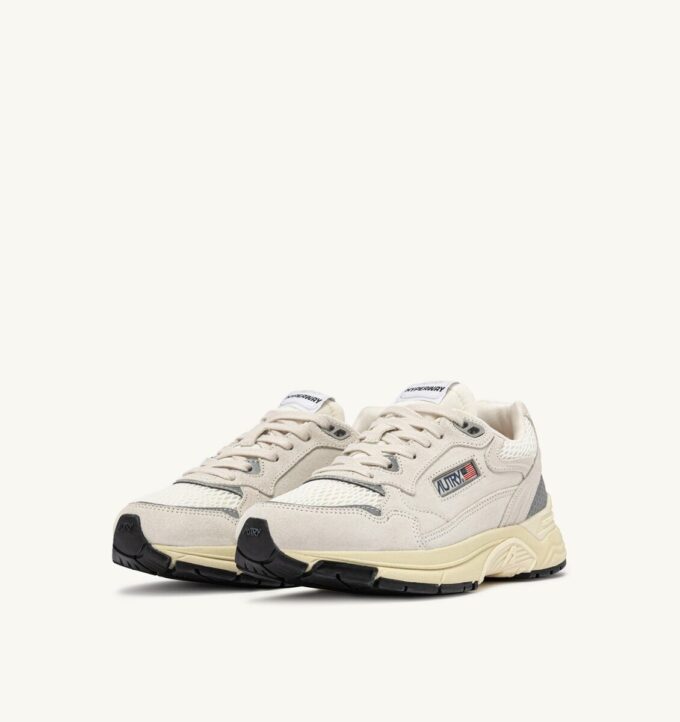 HYPERWAY SNEAKERS IN WHITE AND SILVER MESH AND SUEDE HYPERWAY SNEAKERS IN WHITE AND SILVER MESH AND SUEDE