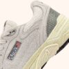 HYPERWAY SNEAKERS IN WHITE AND SILVER MESH AND SUEDE