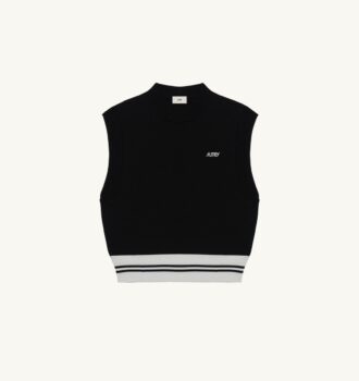 KNIT EMBROIDERED LOGO VEST WOMAN