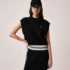 KNIT EMBROIDERED LOGO VEST WOMAN