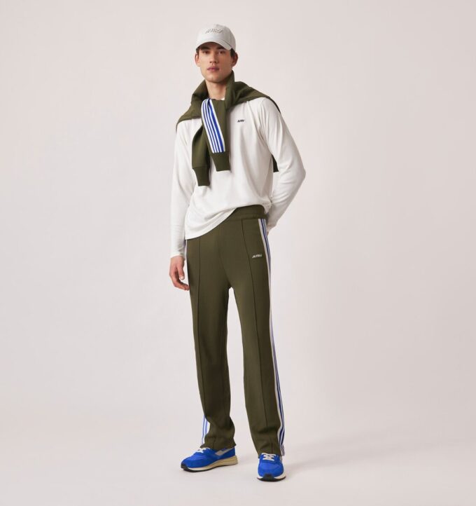 KNITTED TENNIS VISCOSE JOGGERS MAN