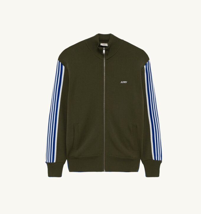 KNITTED TENNIS VISCOSE ZIP JACKET MAN