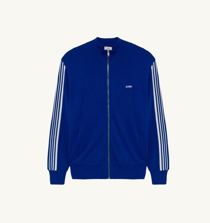 KNITTED TENNIS VISCOSE ZIP JACKET MAN