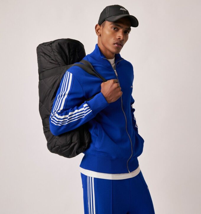 KNITTED TENNIS VISCOSE ZIP JACKET MAN