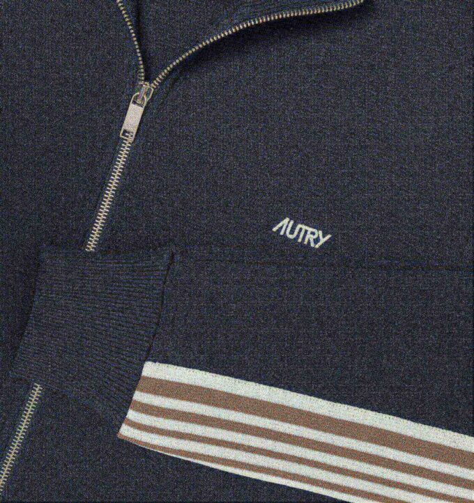 KNITTED TENNIS VISCOSE ZIP JACKET MAN