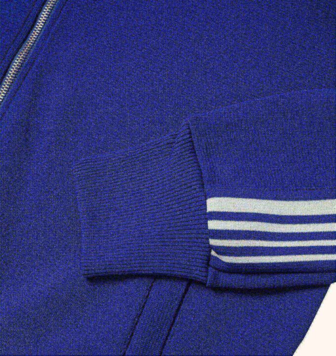 KNITTED TENNIS VISCOSE ZIP JACKET MAN