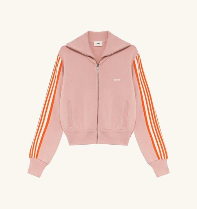 KNITTED TENNIS VISCOSE ZIP JACKET WOMAN