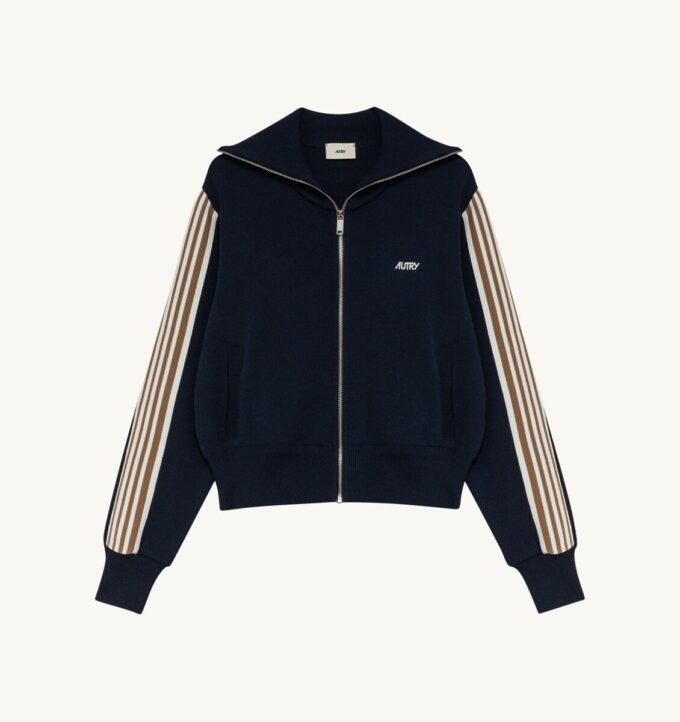 KNITTED TENNIS VISCOSE ZIP JACKET WOMAN