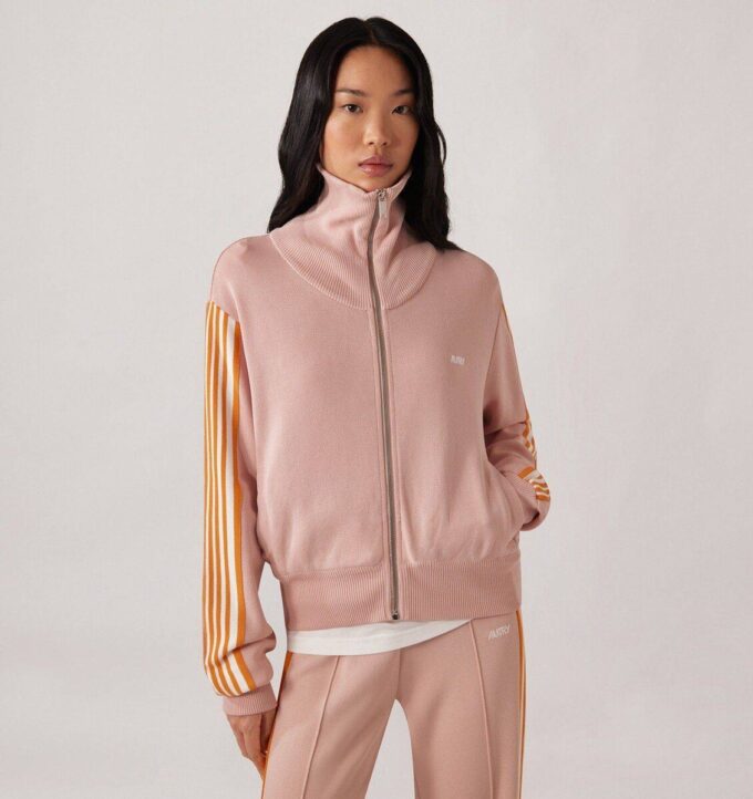 KNITTED TENNIS VISCOSE ZIP JACKET WOMAN