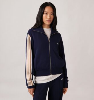 KNITTED TENNIS VISCOSE ZIP JACKET WOMAN