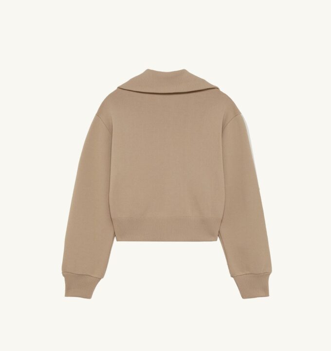 KNITTED TENNIS VISCOSE ZIP JACKET WOMAN