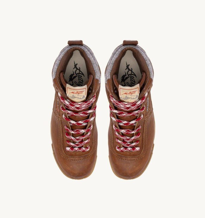 MALGA BOOTS IN LEATHER COLOR NATURAL LEATHER AND GRAY