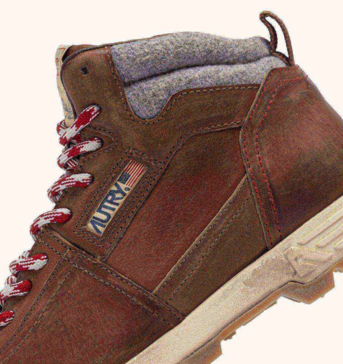 MALGA BOOTS IN LEATHER COLOR NATURAL LEATHER AND GRAY