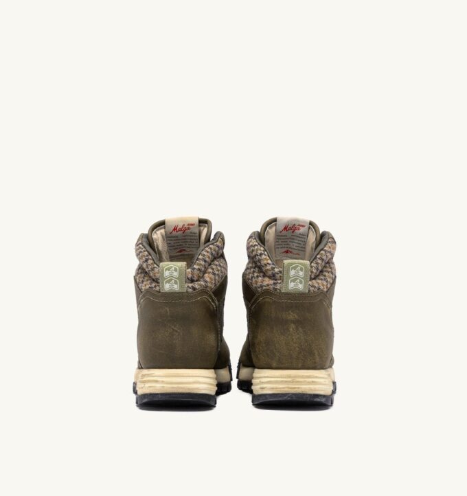 MALGA BOOTS IN NUBUCK LEATHER AND MESH COLOR HERB AND MOSSTONE