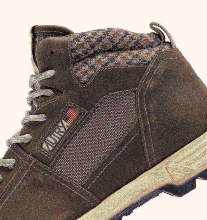 MALGA BOOTS IN NUBUCK LEATHER AND MESH COLOR HERB AND MOSSTONE