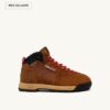 MALGA CORTINA IN CHESTNUT AND FLAME SCARLET SUEDE