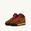 MALGA CORTINA IN CHESTNUT AND FLAME SCARLET SUEDE