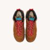 MALGA CORTINA IN CHESTNUT AND FLAME SCARLET SUEDE