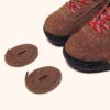 MALGA CORTINA IN CHESTNUT AND FLAME SCARLET SUEDE