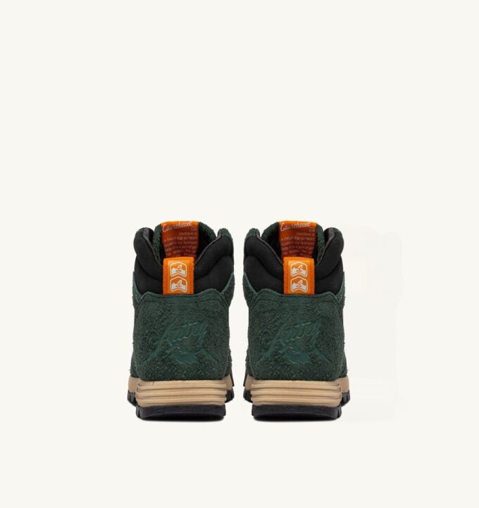 MALGA COURCHEVEL IN PINE AND ORANGE OCHRE SUEDE