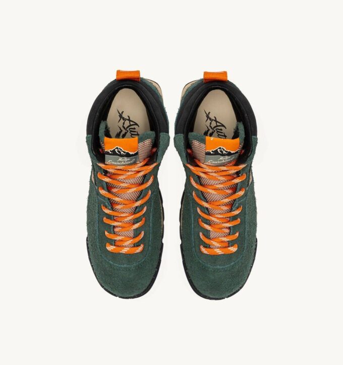 MALGA COURCHEVEL IN PINE AND ORANGE OCHRE SUEDE