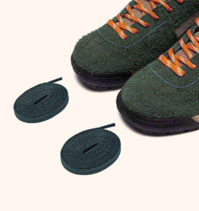 MALGA COURCHEVEL IN PINE AND ORANGE OCHRE SUEDE