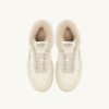 MED-WAY SNEAKERS IN LEATHER AND SHEARLING COLOR WHITE AND MARSHMALLOW