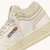 MED-WAY SNEAKERS IN LEATHER AND SHEARLING COLOR WHITE AND MARSHMALLOW