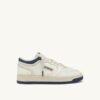 MED-WAY SNEAKERS IN LEATHER COLOR MARSHMALLOW AND ENSIGN BLUE