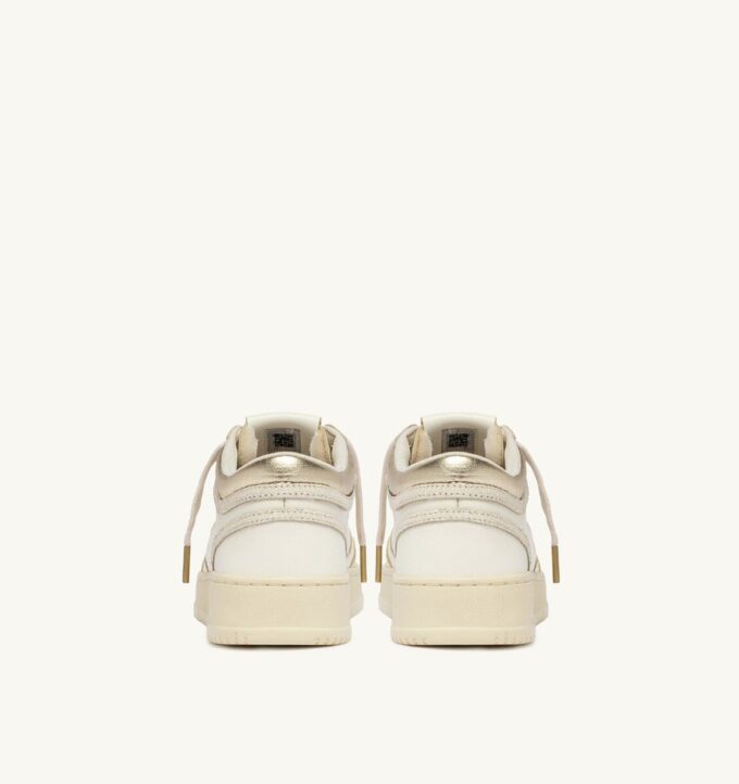 MED-WAY SNEAKERS IN LEATHER COLOR MARSHMALLOW AND PLATINUM