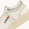 MED-WAY SNEAKERS IN LEATHER COLOR MARSHMALLOW AND SILVER