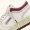 MED-WAY SNEAKERS IN LEATHER COLOR MARSHMALLOW AND SYRAH