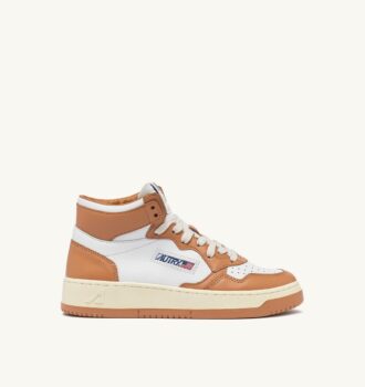 MEDALIST ミッドカットスニーカー バイカラー ホワイト・サンドストームレザー