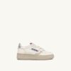 MEDALIST KIDS LOW SNEAKERS IN LEATHER COLOR SAND AND CREOLE PINK