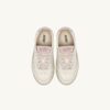 MEDALIST KIDS LOW SNEAKERS IN LEATHER COLOR SAND AND CREOLE PINK